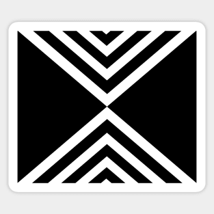 Abstract geometric pattern - black and white. Sticker